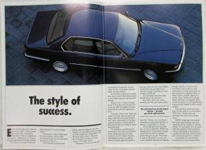 1988 BMW 730i 735i 735iL Sales Brochure - Right-Hand Drive
