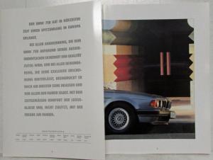 1991 BMW 7 Series Sales Brochure - German Text