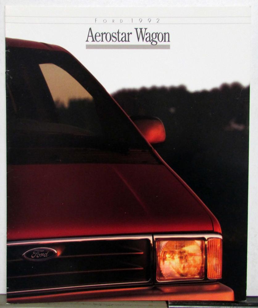 1992 Ford Aerostar Wagon Diagrams Features Specs Sales Brochure