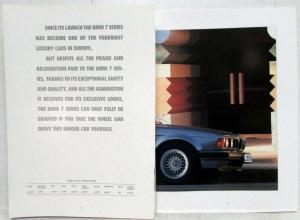 1991 BMW 7 Series Sales Brochure - Right-Hand Drive