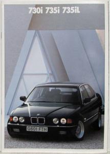 1990 BMW 730i 735i 735iL Sales Brochure - Right-Hand Drive