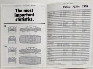 1990 BMW 730i 735i 735iL Sales Brochure - Right-Hand Drive