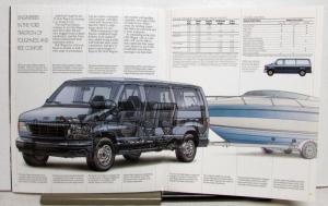1992 Ford Club Wagon Seating Options Specifications Sales Brochure