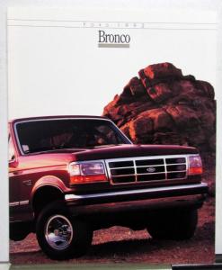 1992 Ford Bronco Seating Options Specifications Sales Brochure