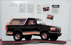 1992 Ford Bronco Seating Options Specifications Sales Brochure