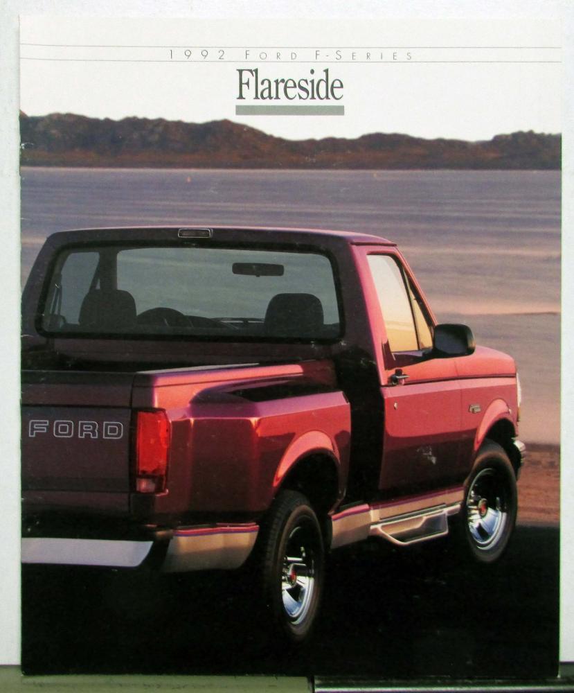 1992 Ford F Series Flareside Options Specifications Sales Brochure