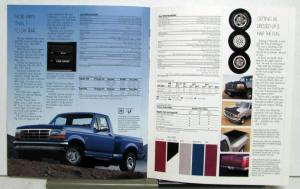 1992 Ford F Series Flareside Options Specifications Sales Brochure