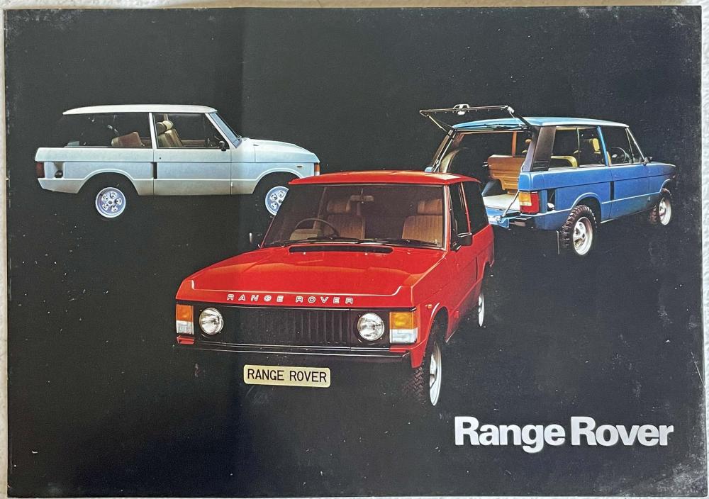1980 Land Rover Range Rover Spec Sheet