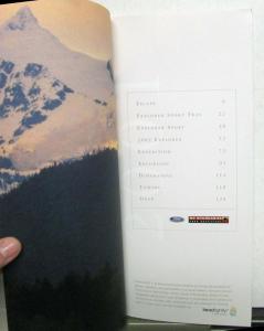 2001 2002 Ford Escape Explorer Sport Trac Expedition Excursion Brochure