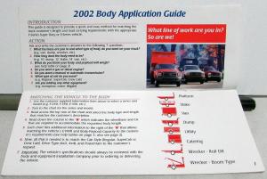 2002 Ford F Series Super Duty E Series Cutaway Body Application Guide