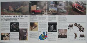 1982 Land Rover One Ten Sales Folder - French Text