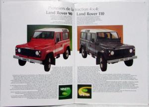 1982 Land Rover Ninety and One Ten Sales Brochure - French Text