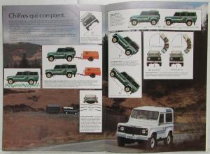 1982 Land Rover Ninety and One Ten Sales Brochure - French Text