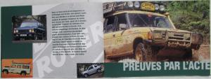 1998 Land Rover Full Line Sales Brochure - French Text