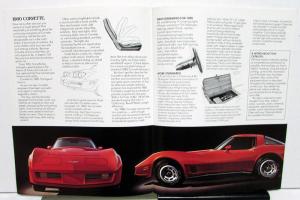 Original 1980 Chevrolet Corvette Dealer Sales Brochure Large Poster