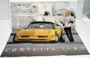 Original 1980 Chevrolet Corvette Dealer Sales Brochure Large Poster