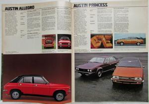 1977 British Leyland Line of Cars Sales Brochure - French Text