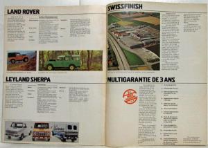 1977 British Leyland Line of Cars Sales Brochure - French Text