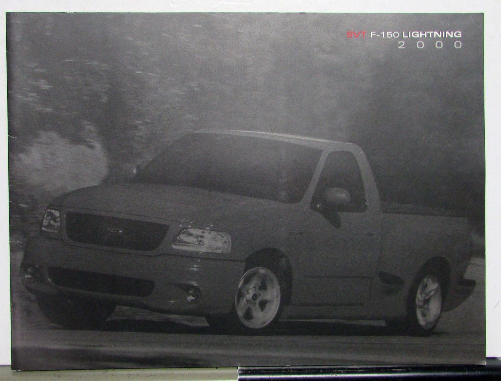 2000 Ford SVT F 150 Lightning Truck Dimensions Capacities Sales Brochure