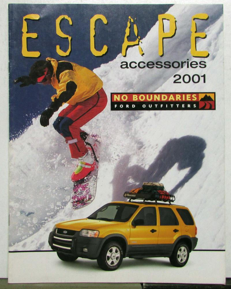 2001 Ford Escape Accessories Pricing Ordering Sales Brochure