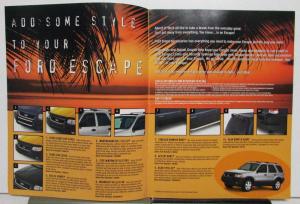 2001 Ford Escape Accessories Pricing Ordering Sales Brochure