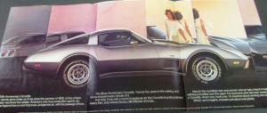 1978 Chevrolet Corvette Original Dealer Brochure Poster Silver Anniversary