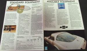 1978 Chevrolet Corvette Original Dealer Brochure Poster Silver Anniversary