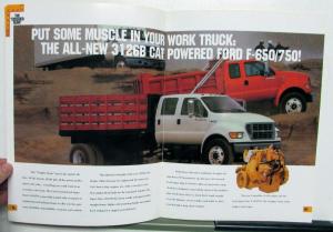 2000 Ford F 650 750 CAT Powered Super Duty Dimensions Sales Brochure