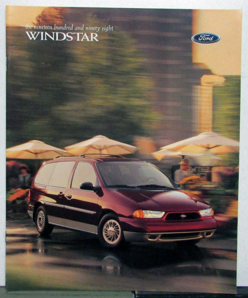 1998 Ford Windstar Van Limited LX GL 3.0L Specifications Sales Brochure