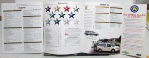 1998 Ford Windstar Van Limited LX GL 3.0L Specifications Sales Brochure