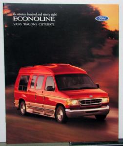 1998 Ford Econoline Vans Wagons Cutaways Club Wagon Specifications Brochure