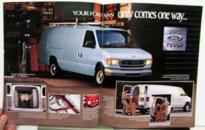 1998 Ford Econoline Vans Wagons Cutaways Club Wagon Specifications Brochure