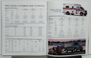 1998 Ford Econoline Vans Wagons Cutaways Club Wagon Specifications Brochure