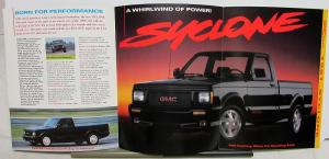 1991 GMC Syclone Special Edition S15 Pickup Truck Dealer Sales Brochure Folder