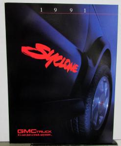 1991 GMC Syclone Performance Edition S15 Pickup Truck Sales Brochure Tri-Folder