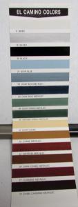 1978 Chevrolet Truck Dealer Exterior Color Brochure Paint Chips Pickup El Camino