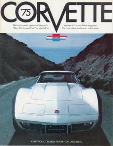 Original 1975 Chevrolet Corvette Dealer Sales Brochure Stingray Coupe