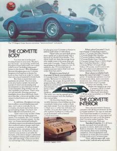 Original 1975 Chevrolet Corvette Dealer Sales Brochure Stingray Coupe