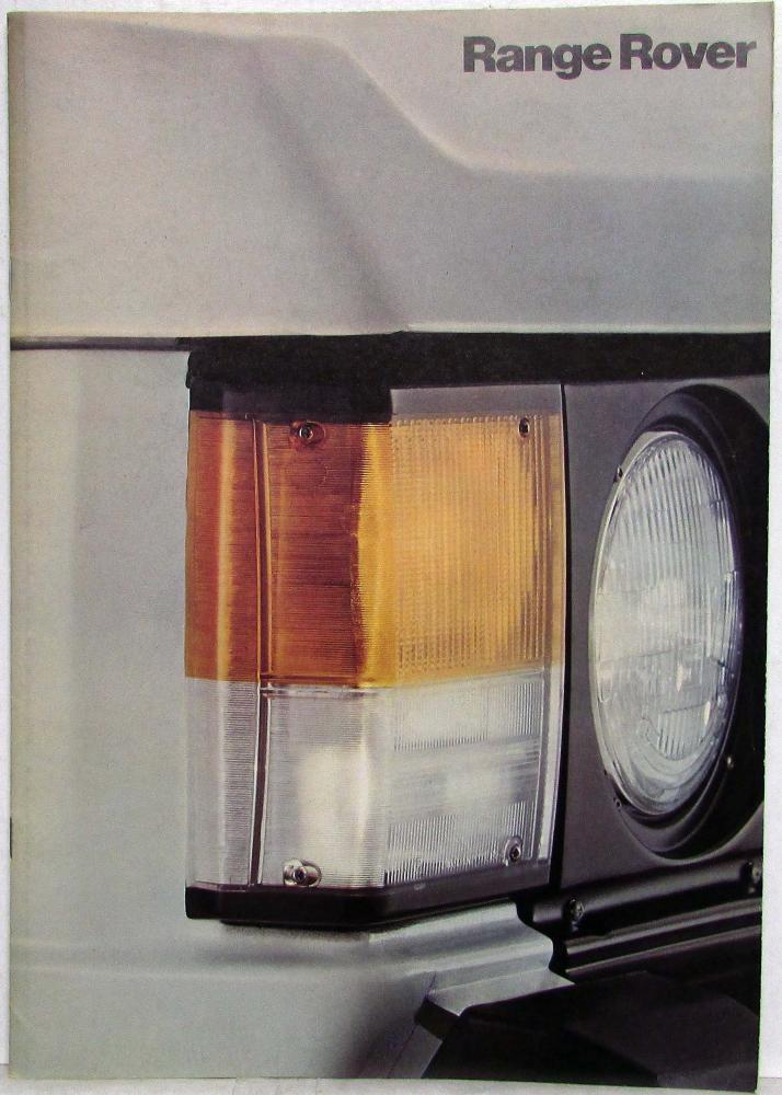 1978 Land Rover Range Rover Sales Brochure