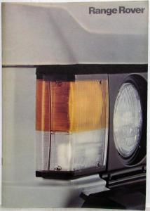 1978 Land Rover Range Rover Sales Brochure