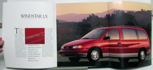1995 Ford Windstar Van Specifications Sales Brochure