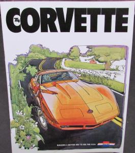 1974 Chevrolet Corvette Stingray Convertible Sales Brochure Original