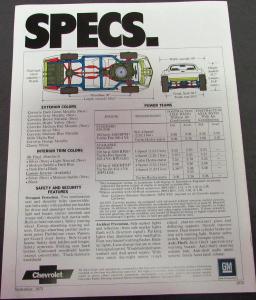 1974 Chevrolet Corvette Stingray Convertible Sales Brochure Original