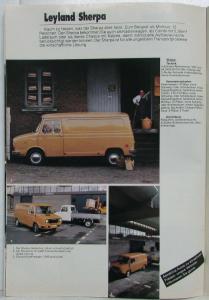 1980 British Leyland Range of Vehicles and Giveaway Sales Brochure - German Text