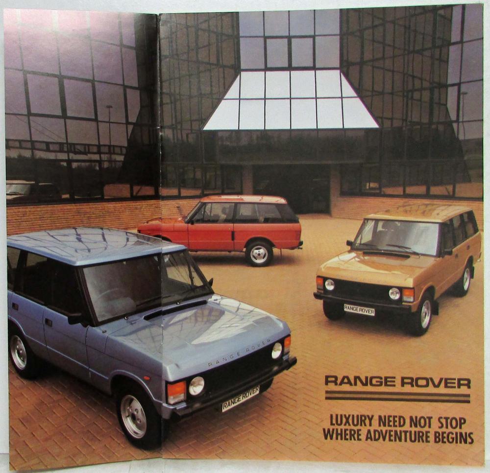 1983 Land Rover Range Rover Luxury Need Not Stop Sales Brochure