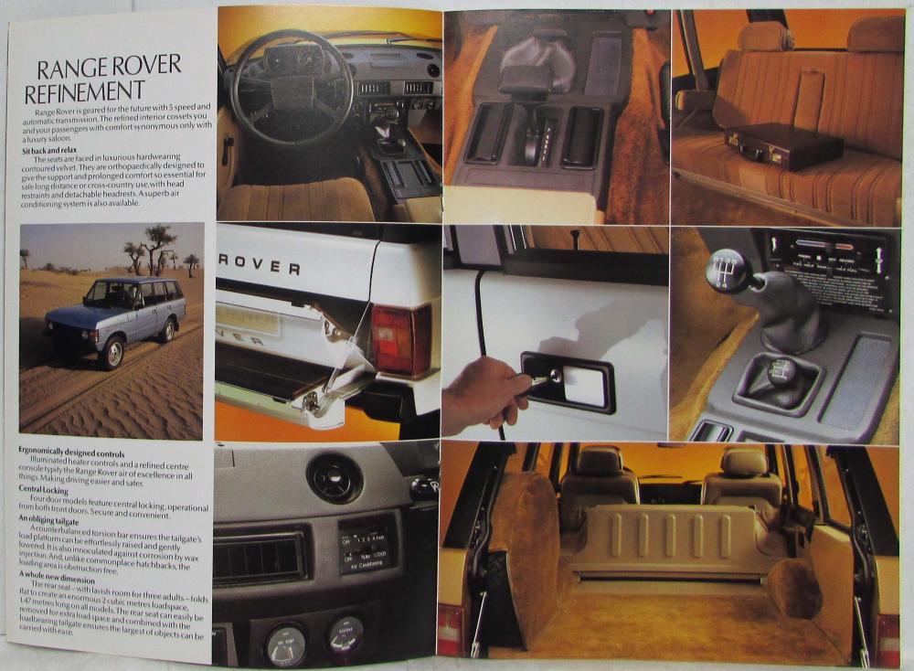 1983 Land Rover Range Rover Luxury Need Not Stop Sales Brochure