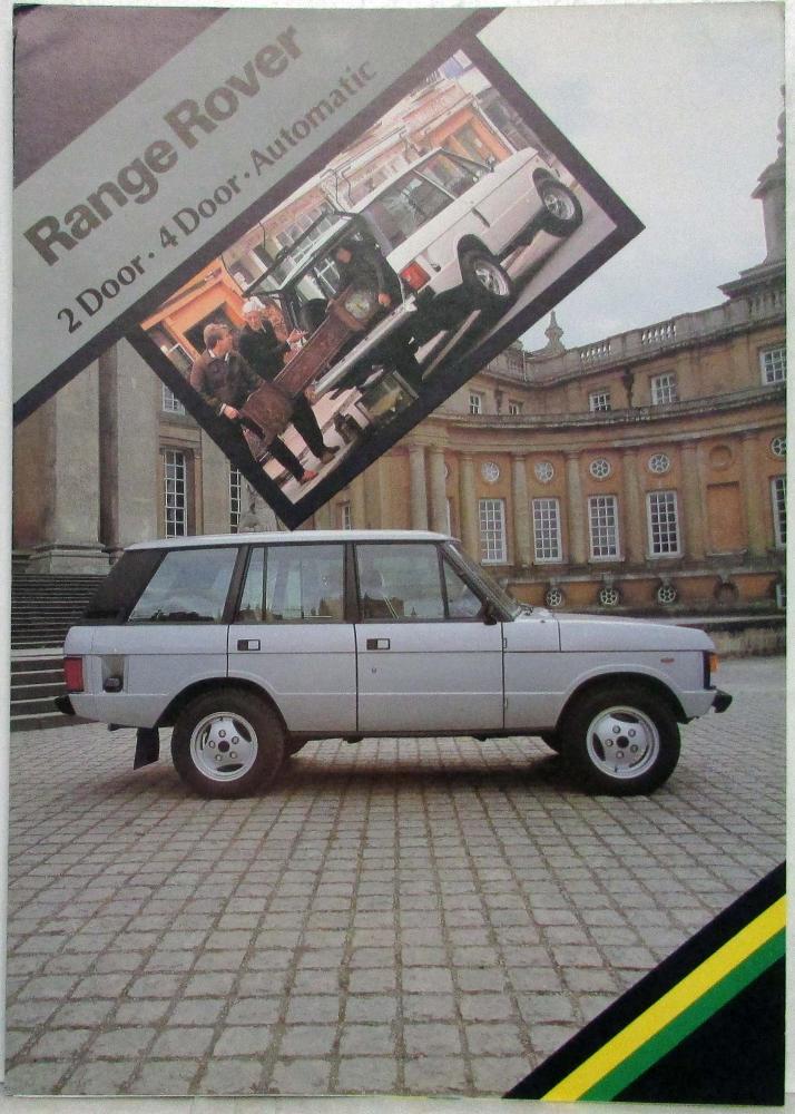 1983 Land Rover Range Rover 2-Dr and 4-Dr Automatic Sales Folder