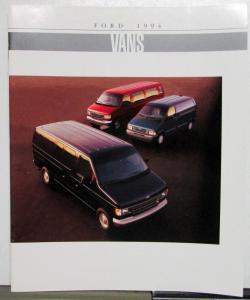1994 Ford Vans Econoline Aerostar Club Features Sales Brochure