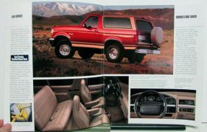 1994 Ford Bronco XL XLT Truck Features Sales Brochure