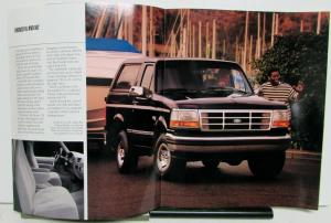 1994 Ford Bronco XL XLT Truck Features Sales Brochure